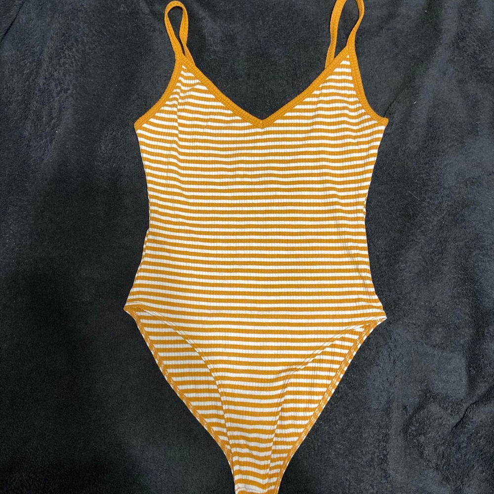forever 21 striped body suit